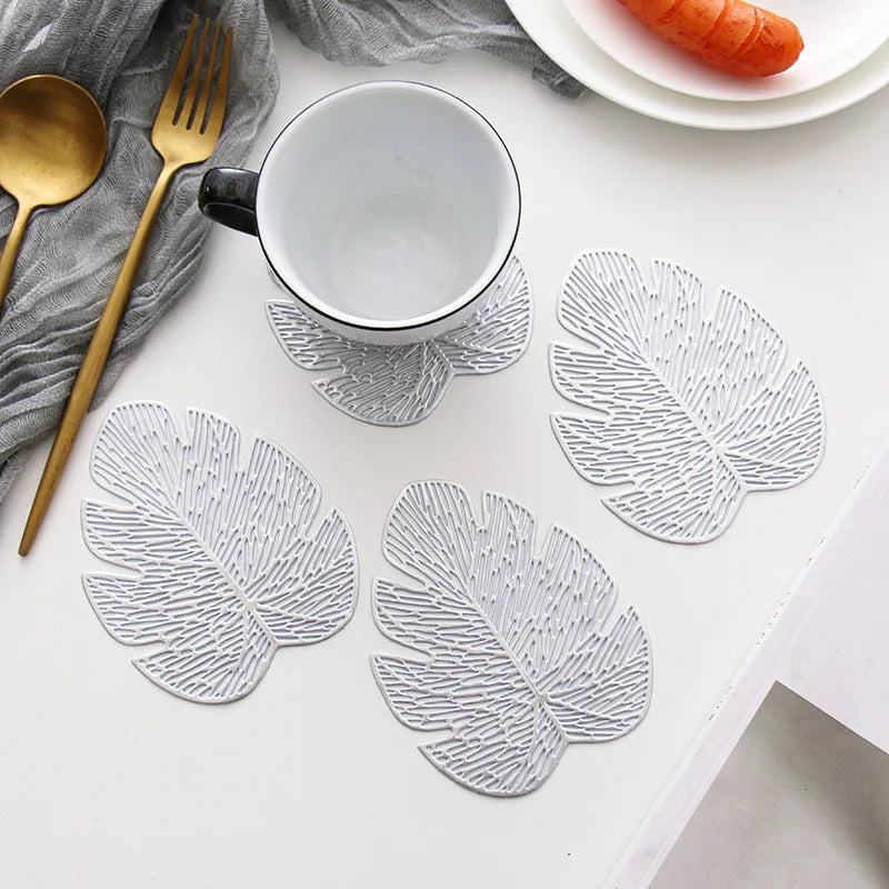 Katana Heat Insulation Table Placemat Coasters - Leaf