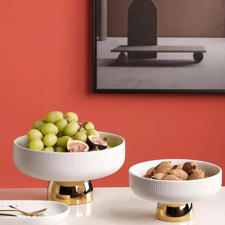 French Luxury High-Footed Ceramic Bowl