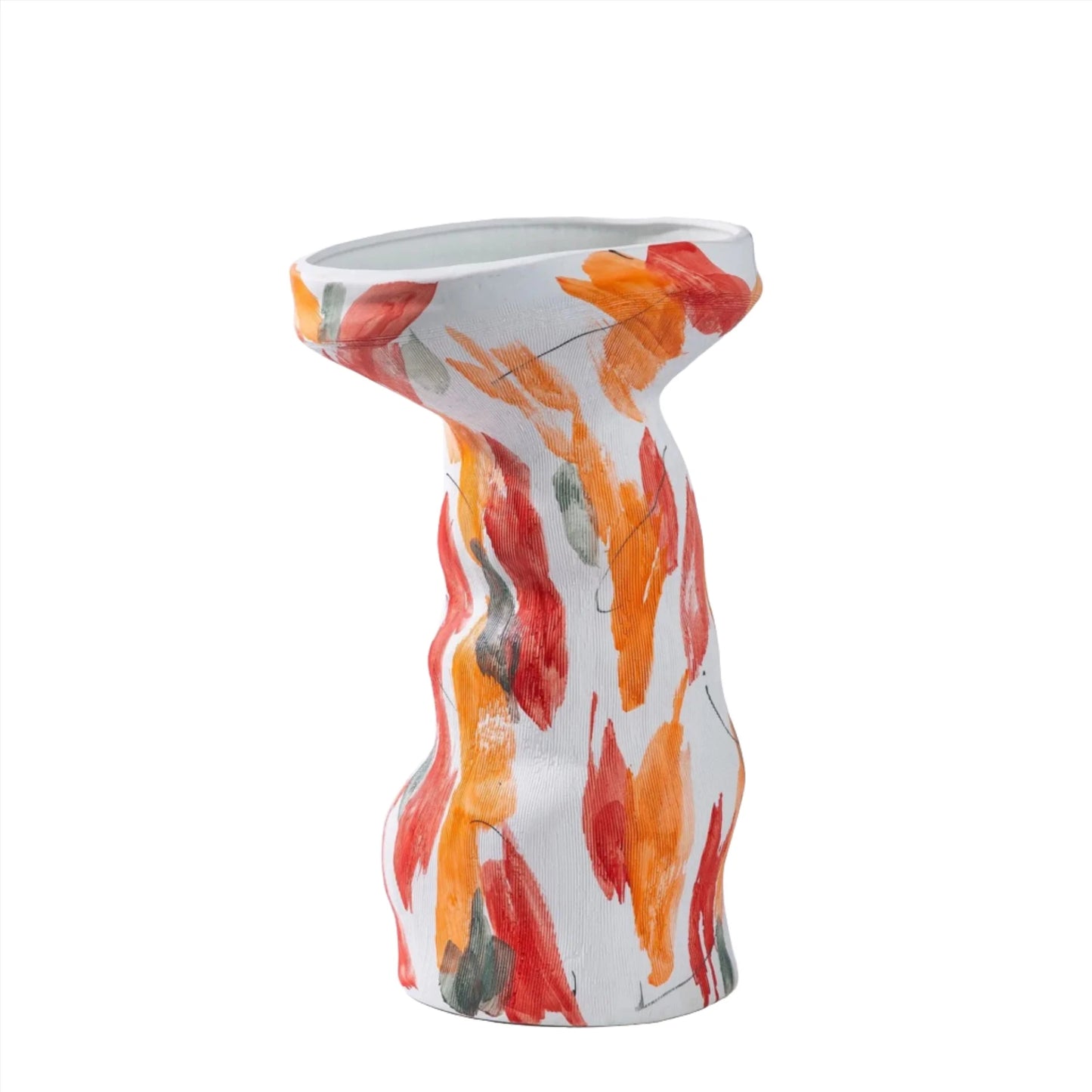 Lorena Graffiti Ceramic Handcraft Vase - Bright Autumn