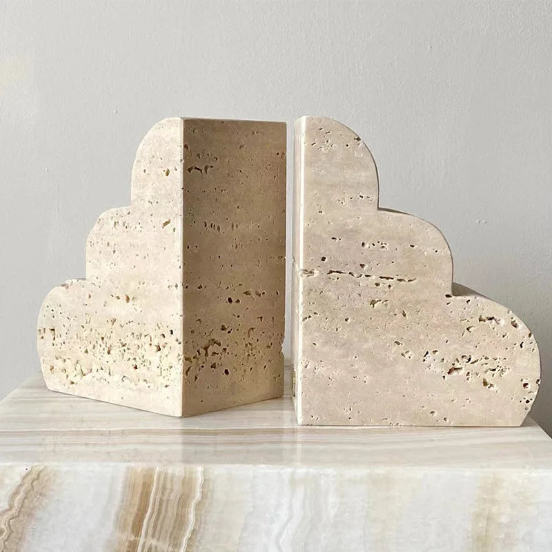 Capri Marble Wave Bookends Set