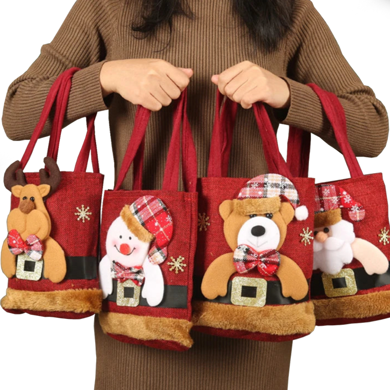 Christmas Linen Gift Bag Collection