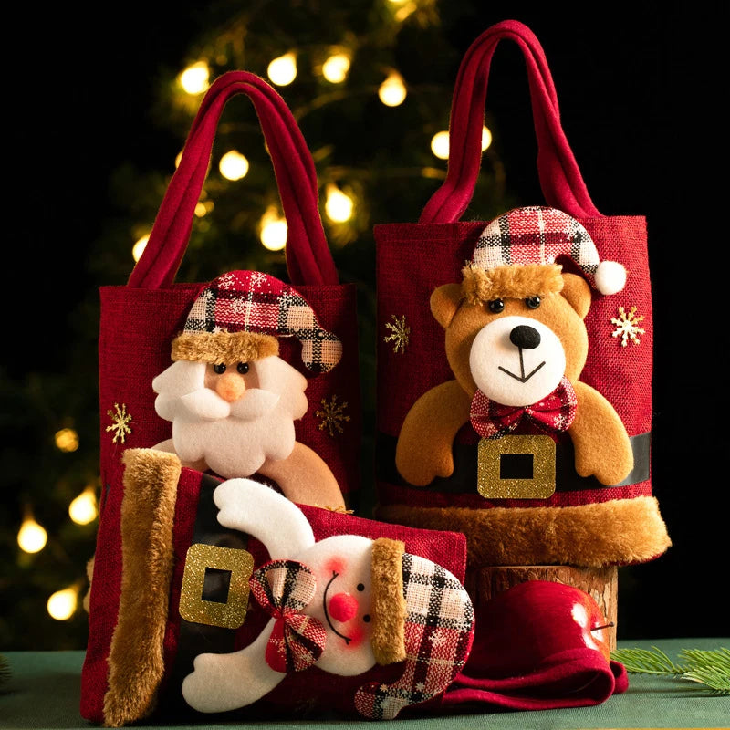 Christmas Linen Gift Bag Collection