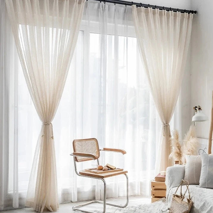 Saint Claire Luxury Linen Sheer Curtain