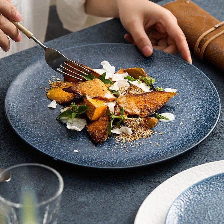 Swedish Dinner Textured Ceramic Plates