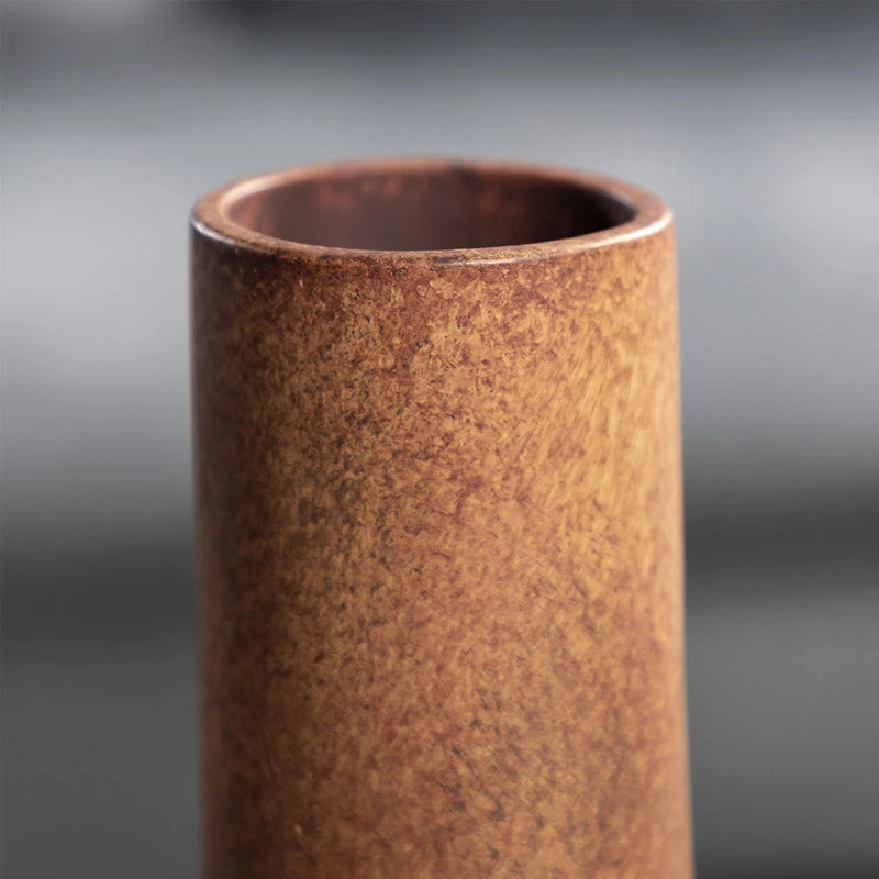 Sicily Ceramic Stone Vase - Mustard