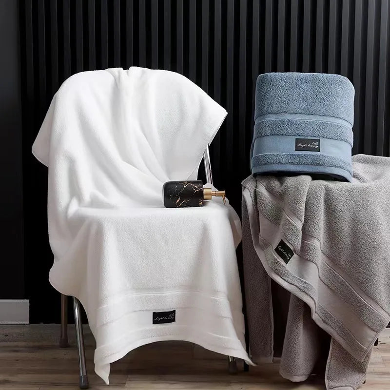 Scandinavian Light Luxury Cotton Bath Towel - Grey Cloud