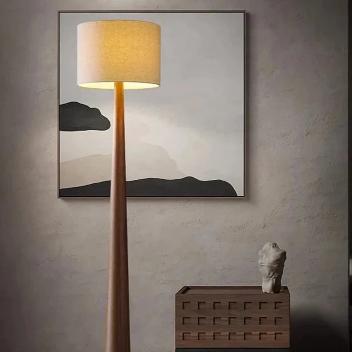 Georgio Wooden Floor Lamp - Dark Wood