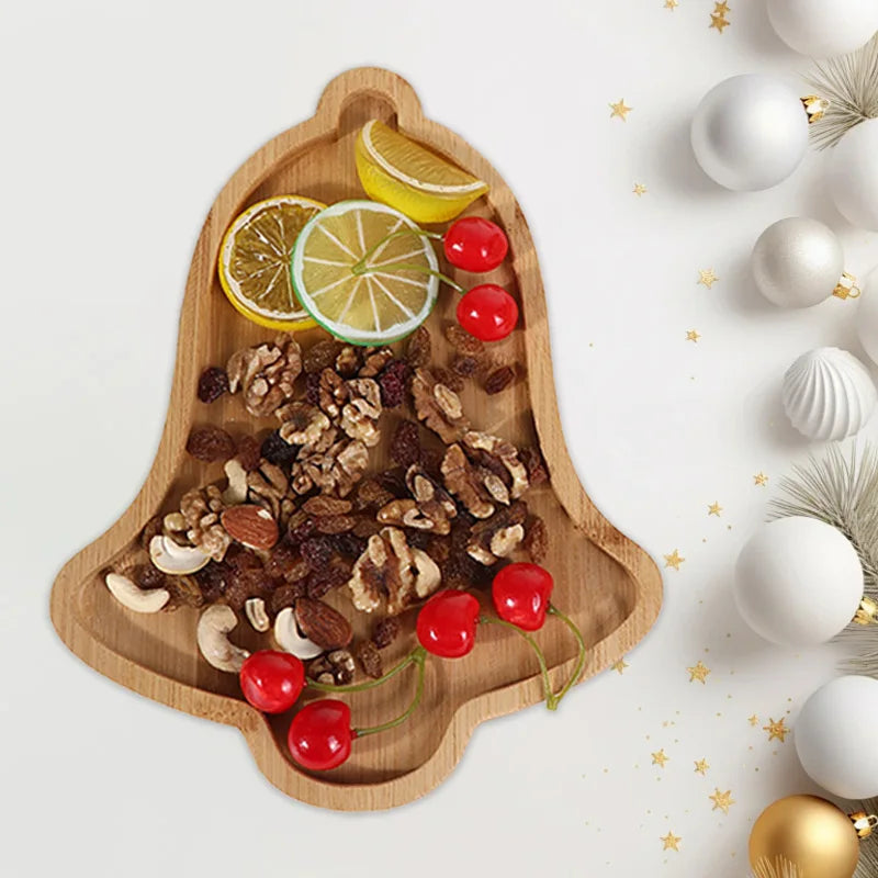 Christmas Wooden Serving Tray - Bell