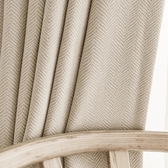 London Luxury Blackout Curtain - Cream/Beige