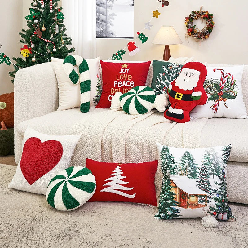 Christmas Decoration Throw Pillow Collection - Green