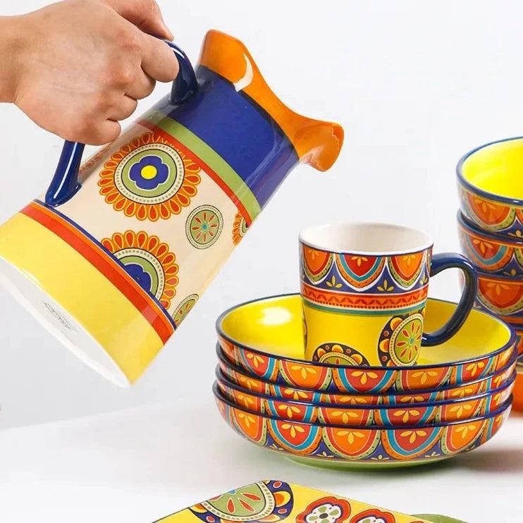 Tulum Exclusive Art Hand-Painted Ceramic Dinnerware