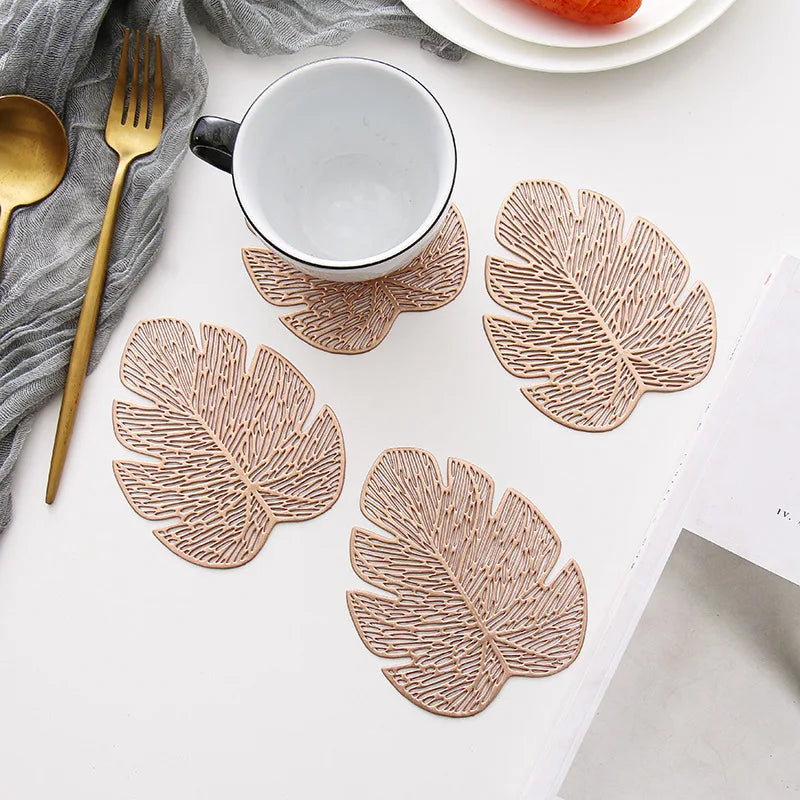 Katana Heat Insulation Table Placemat Coasters - Leaf