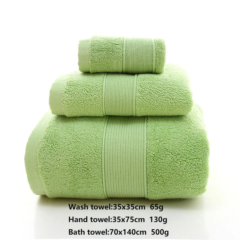 Tulum High-Absorption Cotton Bath Towel Set - Yellow