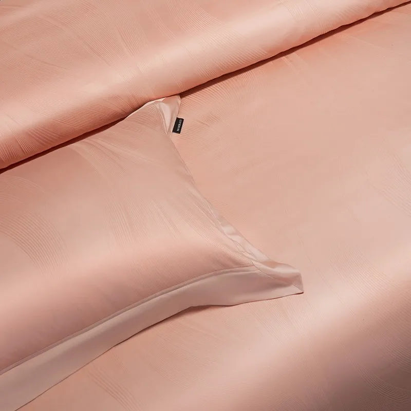 Marrati Premium Egyptian Cotton Duvet Cover Set - Silky Peach