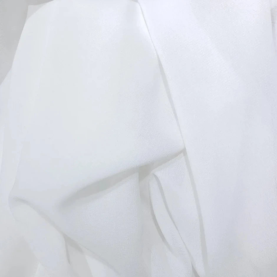 Tulle Luxurious Light Sheer Curtains - White