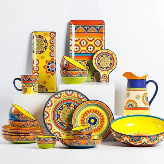 Tulum Exclusive Art Hand-Painted Ceramic Dinnerware