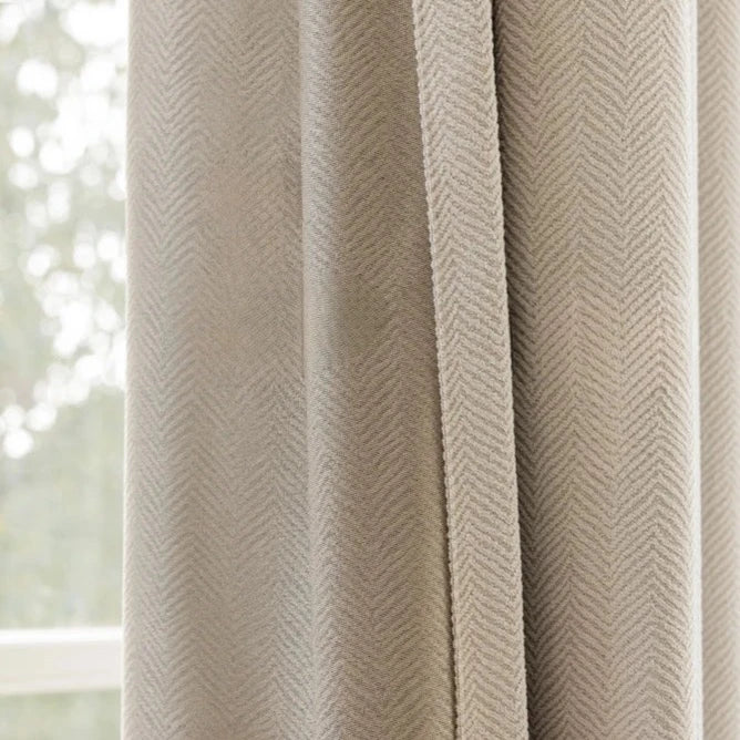 London Luxury Blackout Curtain - Cream/Beige