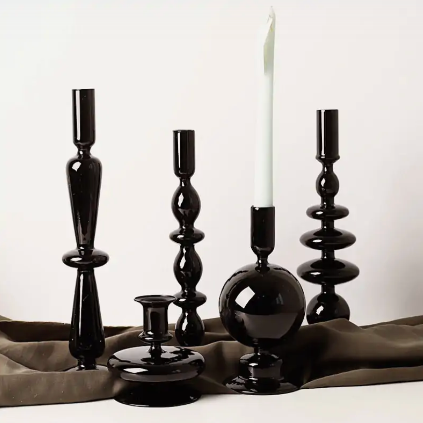 Siréna Design - Glass Candlestick Set of Five