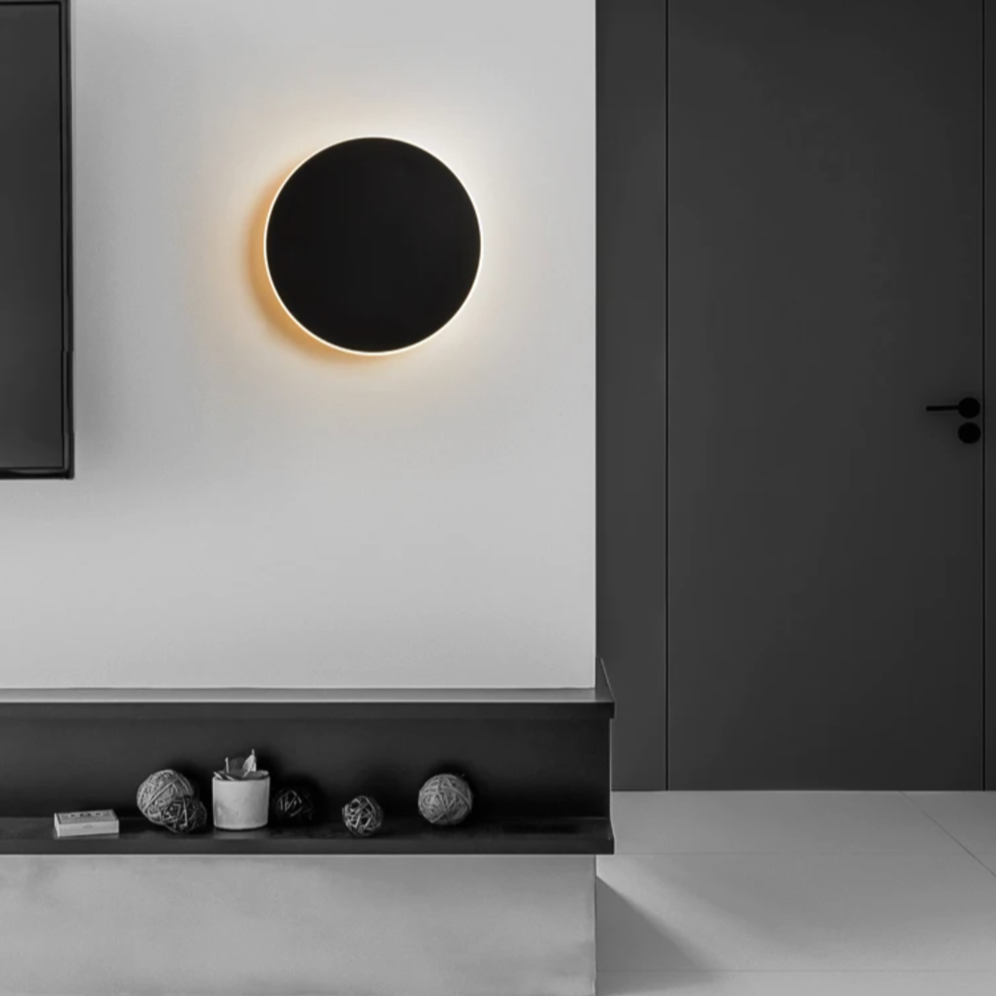 Cerchio Circular Wall Light Touch - Black