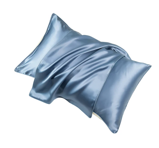 Premium Mulberry Silk Pillowcase - Blue