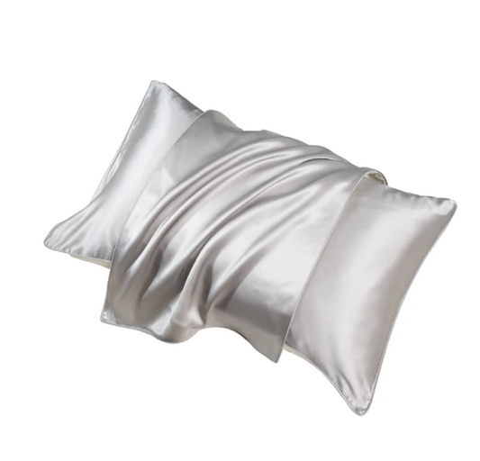 Premium Mulberry Silk Pillowcase - Silver