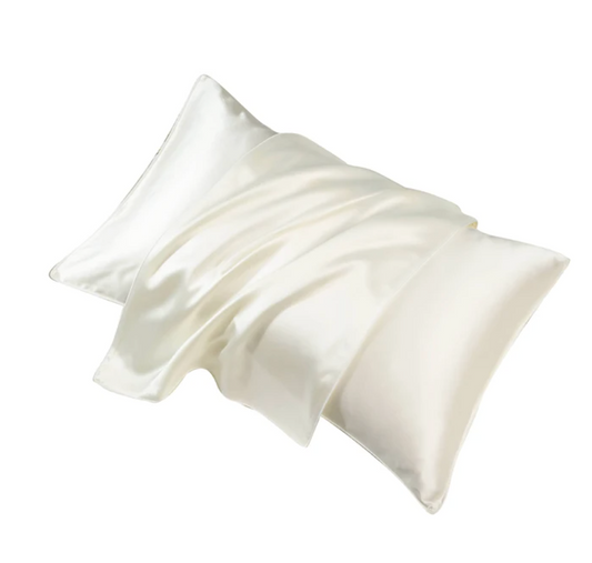 Premium Mulberry Silk Pillowcase - White