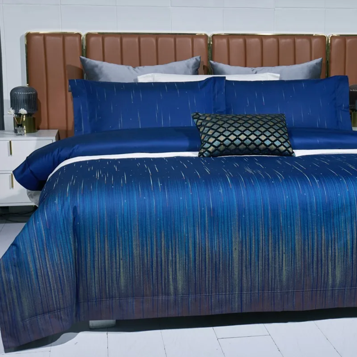 Magrá Luxury Egyptian Cotton Bedding Set - Blue Galaxy