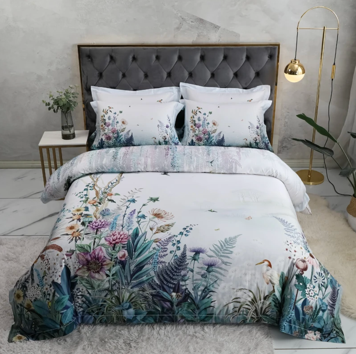 Botanical Paradise Egyptian Cotton Duvet Cover Set