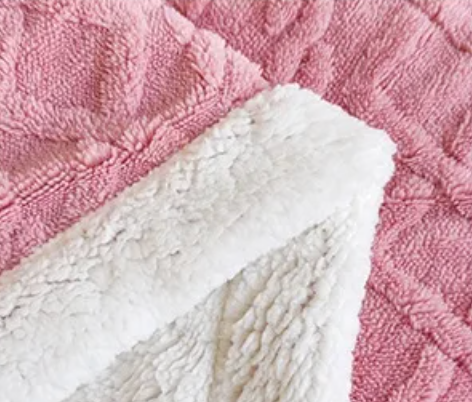 Malmö Soft Double Layer Throw Blanket - Pink