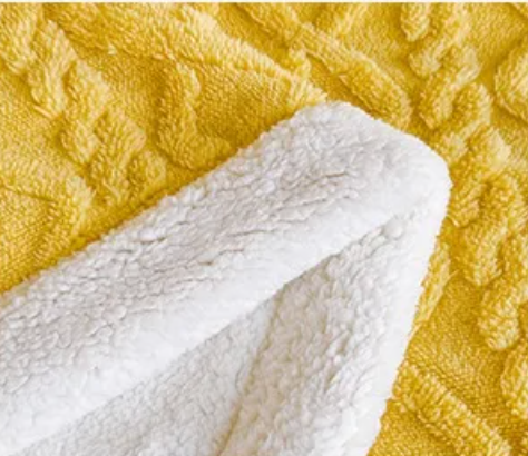 Malmö Soft Double Layer Throw Blanket - Yellow