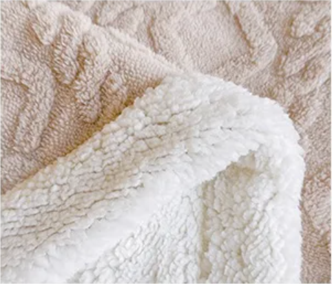 Malmö Soft Double Layer Throw Blanket - Cream Brown