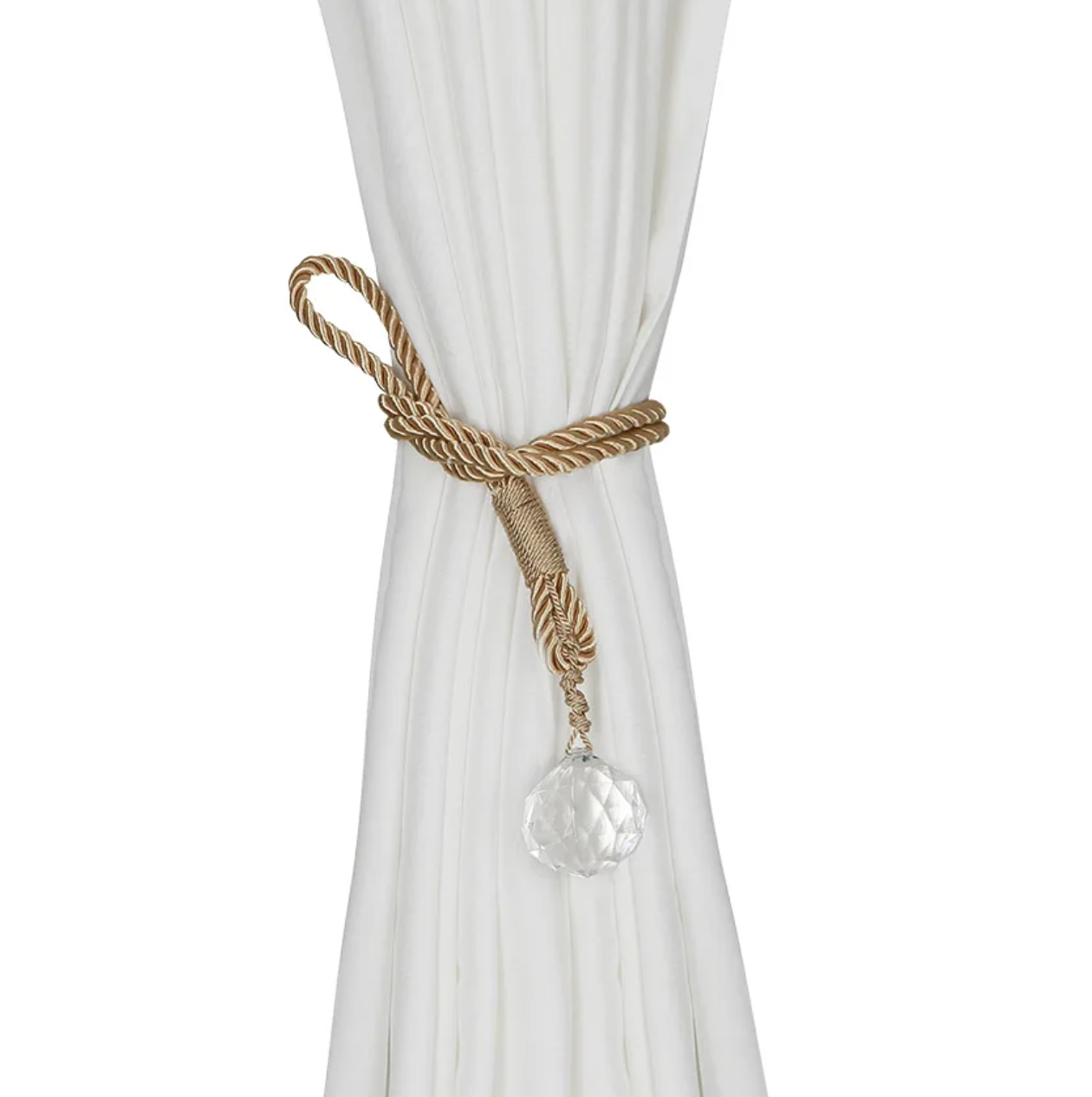 Sirena Crystal Curtain Tieback - Gold