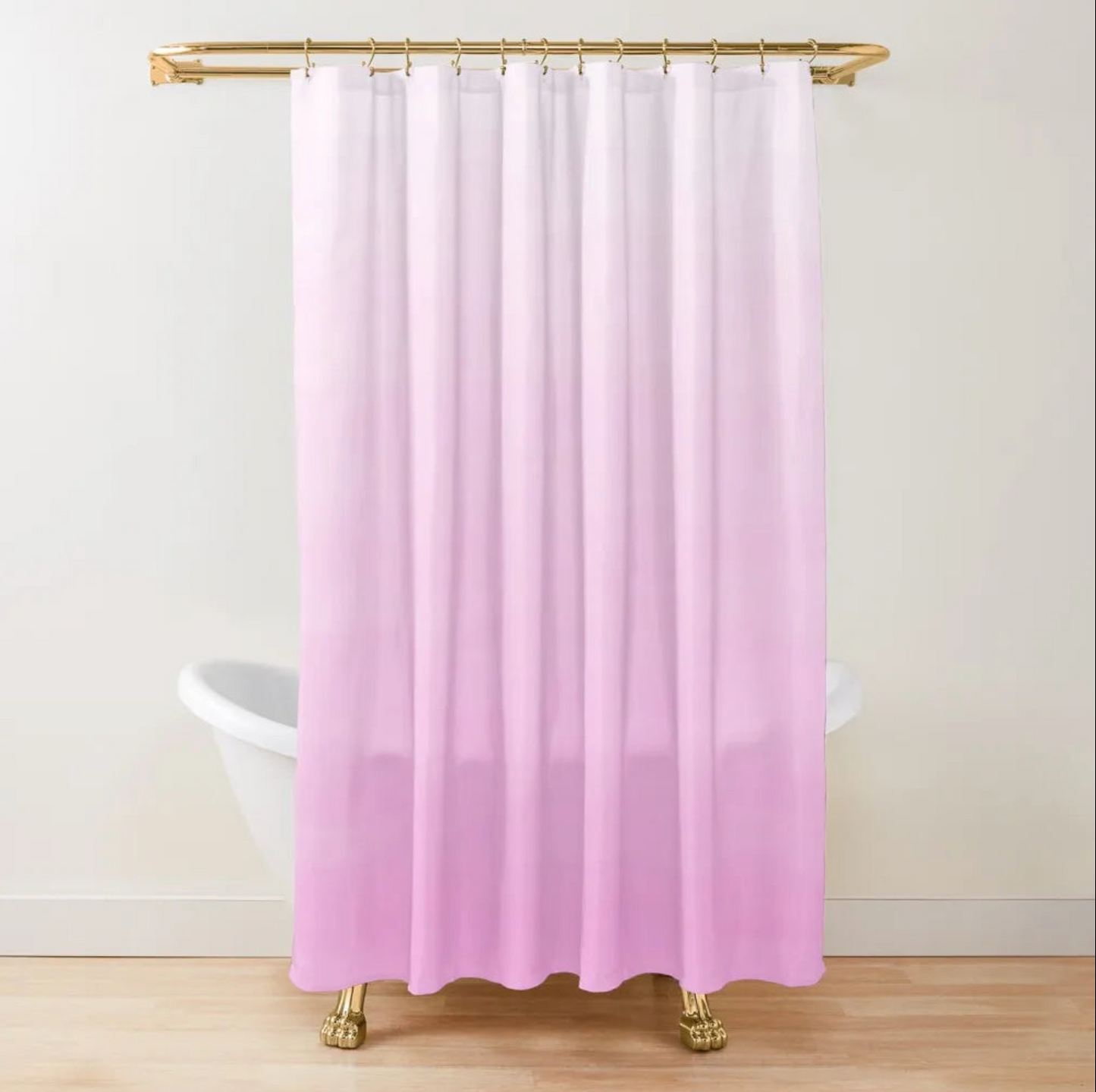 MIMOSA Ombré Waterproof Shower Curtain - Pink