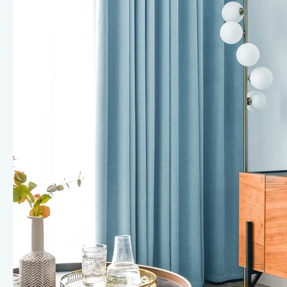 London Luxury Blackout Curtain - Blue