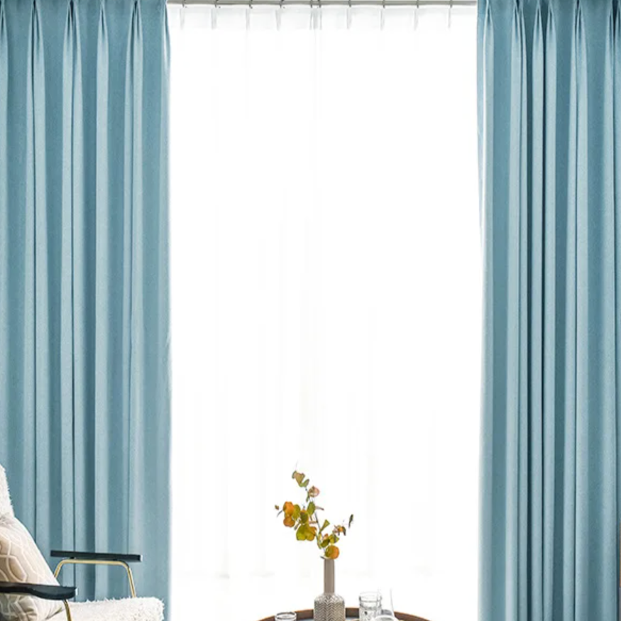 London Luxury Blackout Curtain - Blue