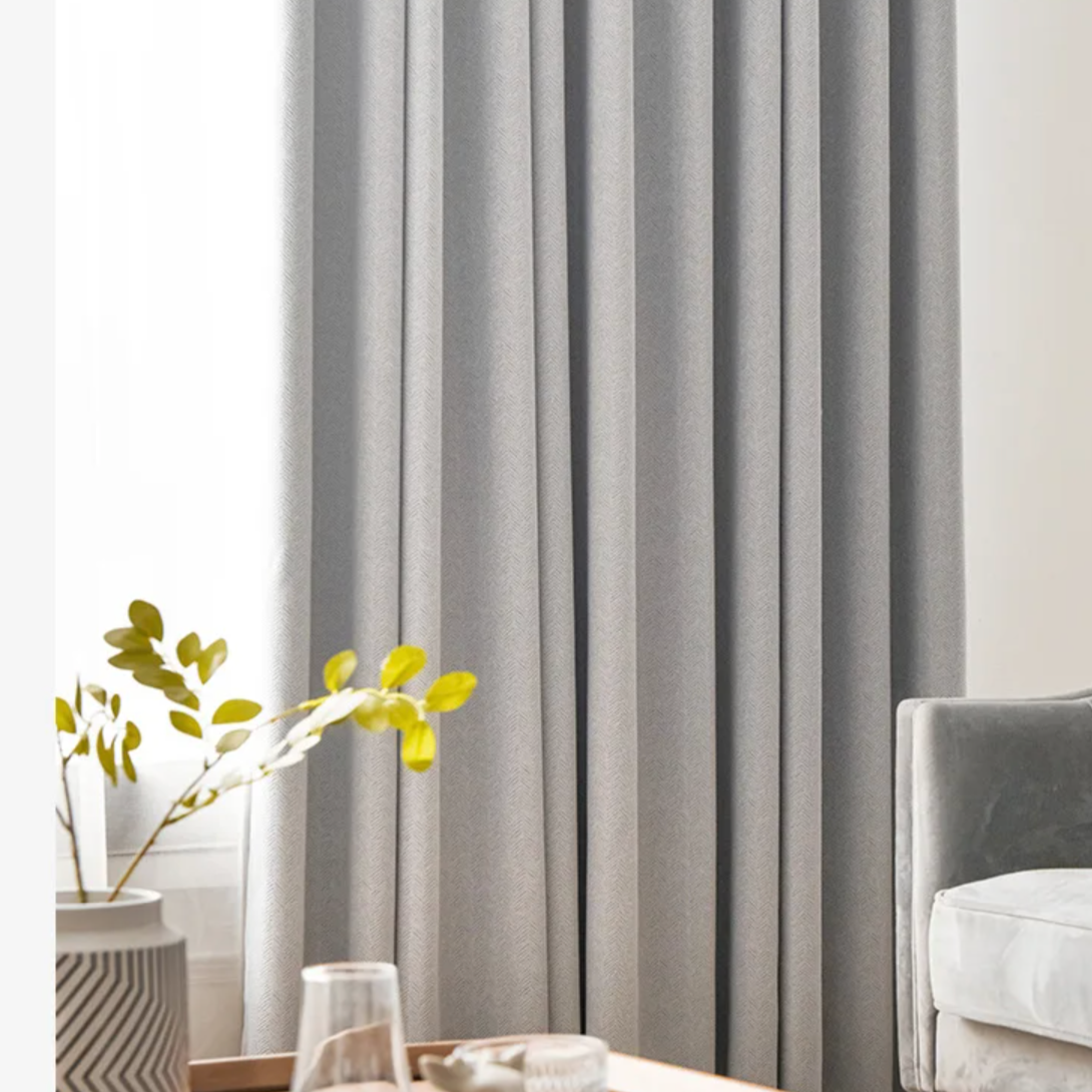 London Luxury Blackout Curtain - Grey