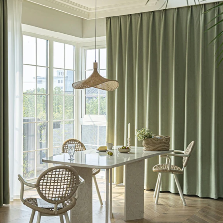 London Luxury Blackout Curtain - Green