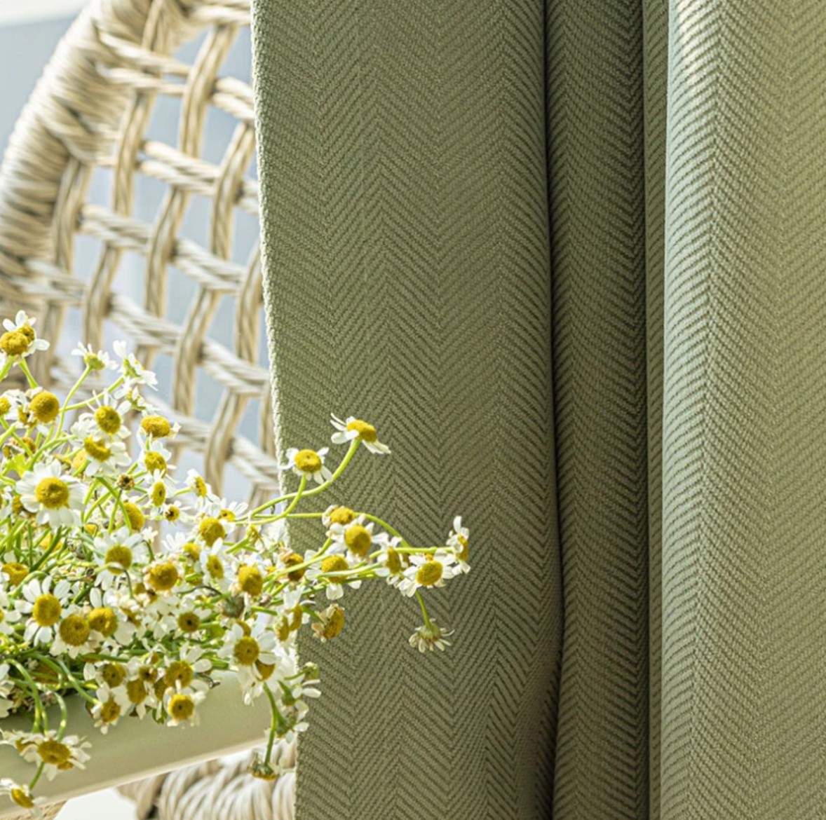 London Luxury Blackout Curtain - Green