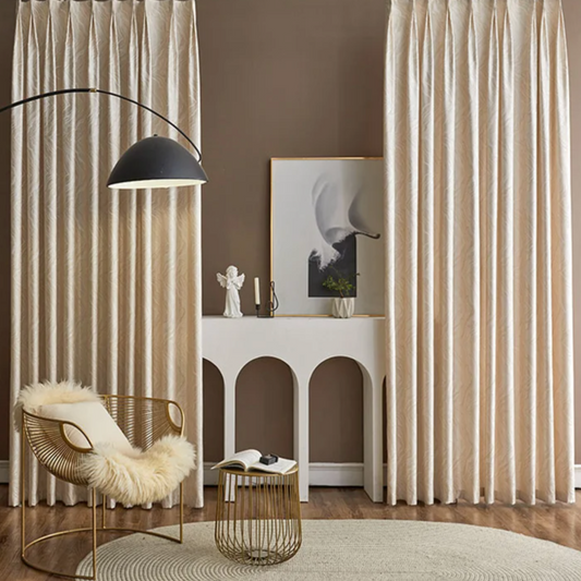 Malmö Contour Detail Blackout Curtain - Beige