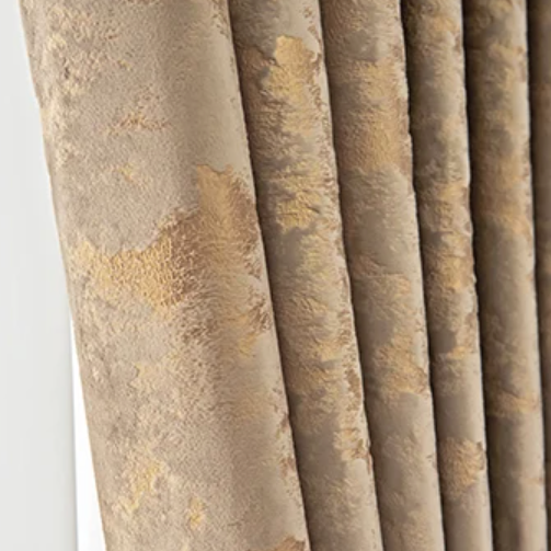 Jakarta Gilded Velvet Blackout Curtain - Coffee Gold