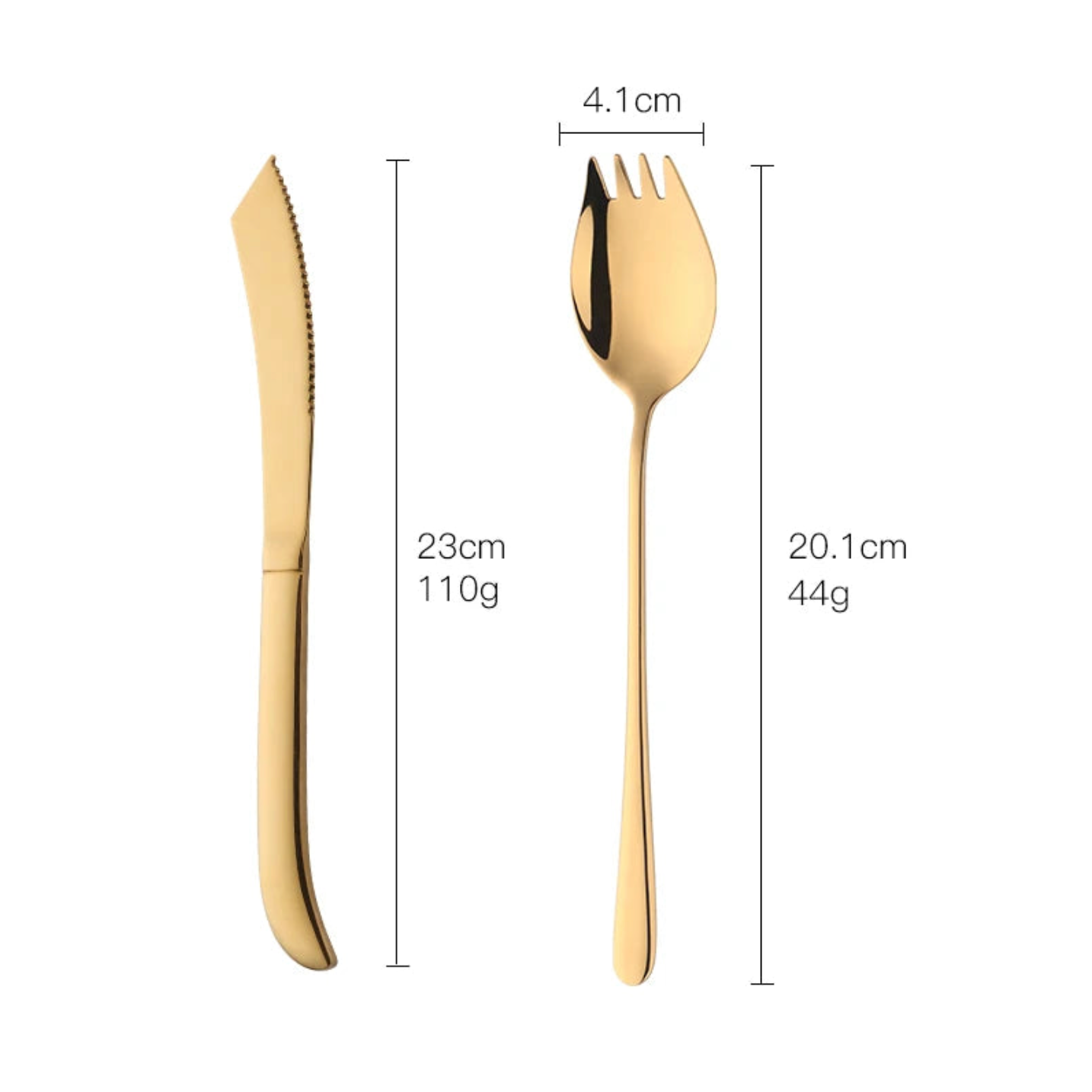 Miami Designer Cutlery Knive Spork Set - 4pcs