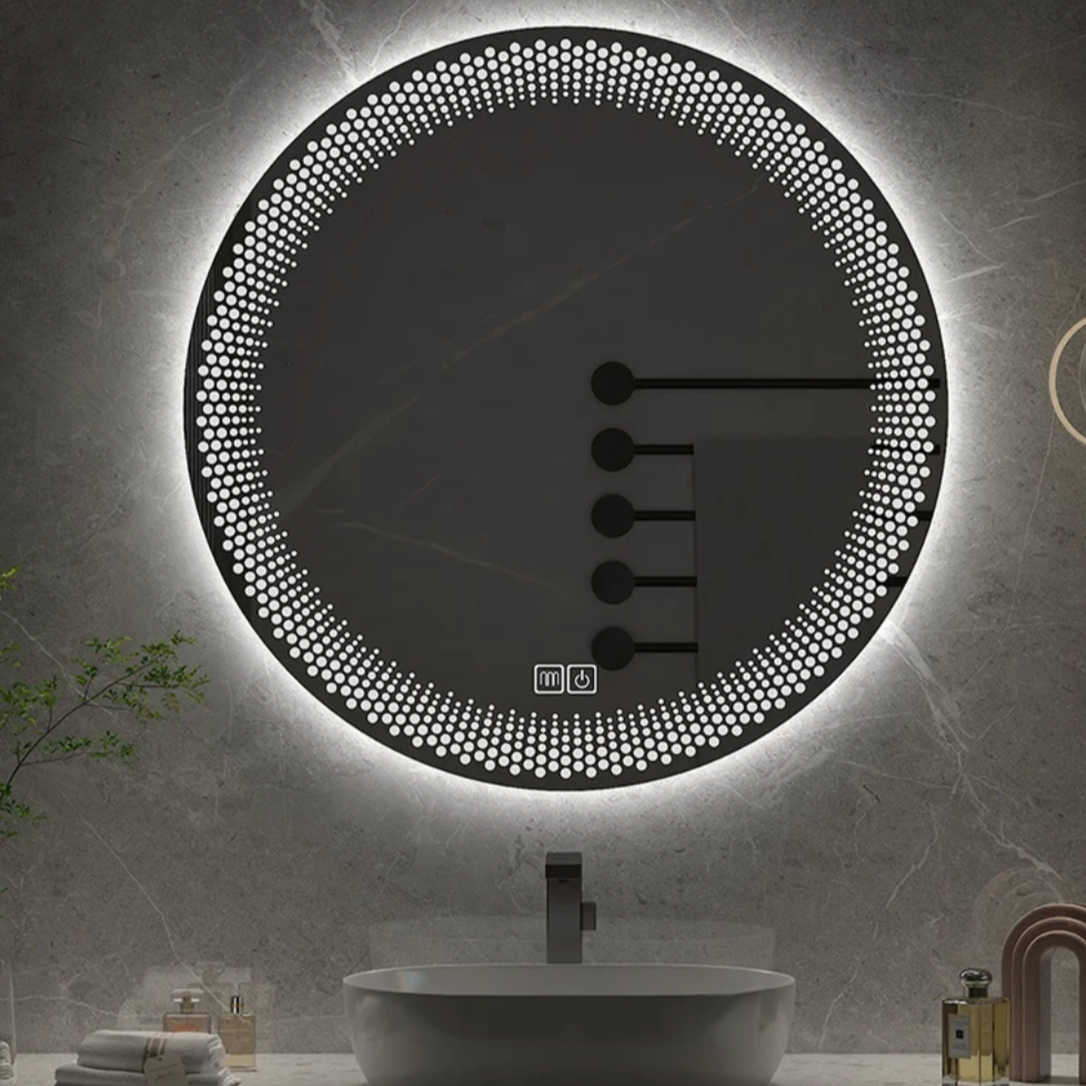 Colome LED Round Light Mirror - European Comb