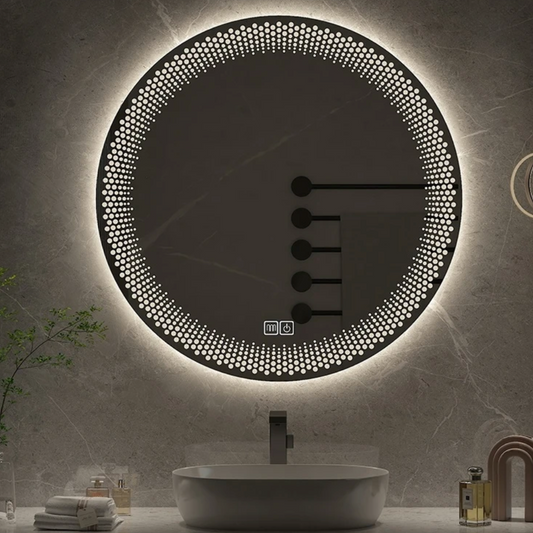 Colome LED Round Light Mirror - European Comb