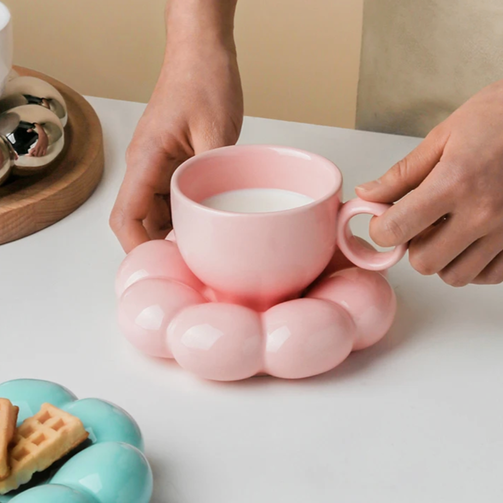 Capri Cloud Ceramic Cup - Pink