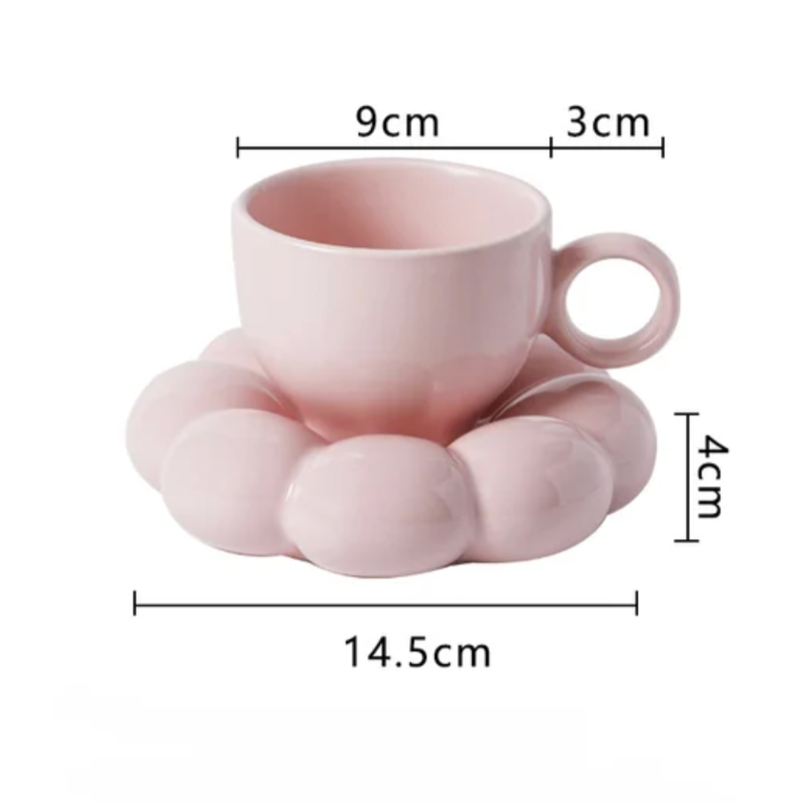 Capri Cloud Ceramic Cup - Pink