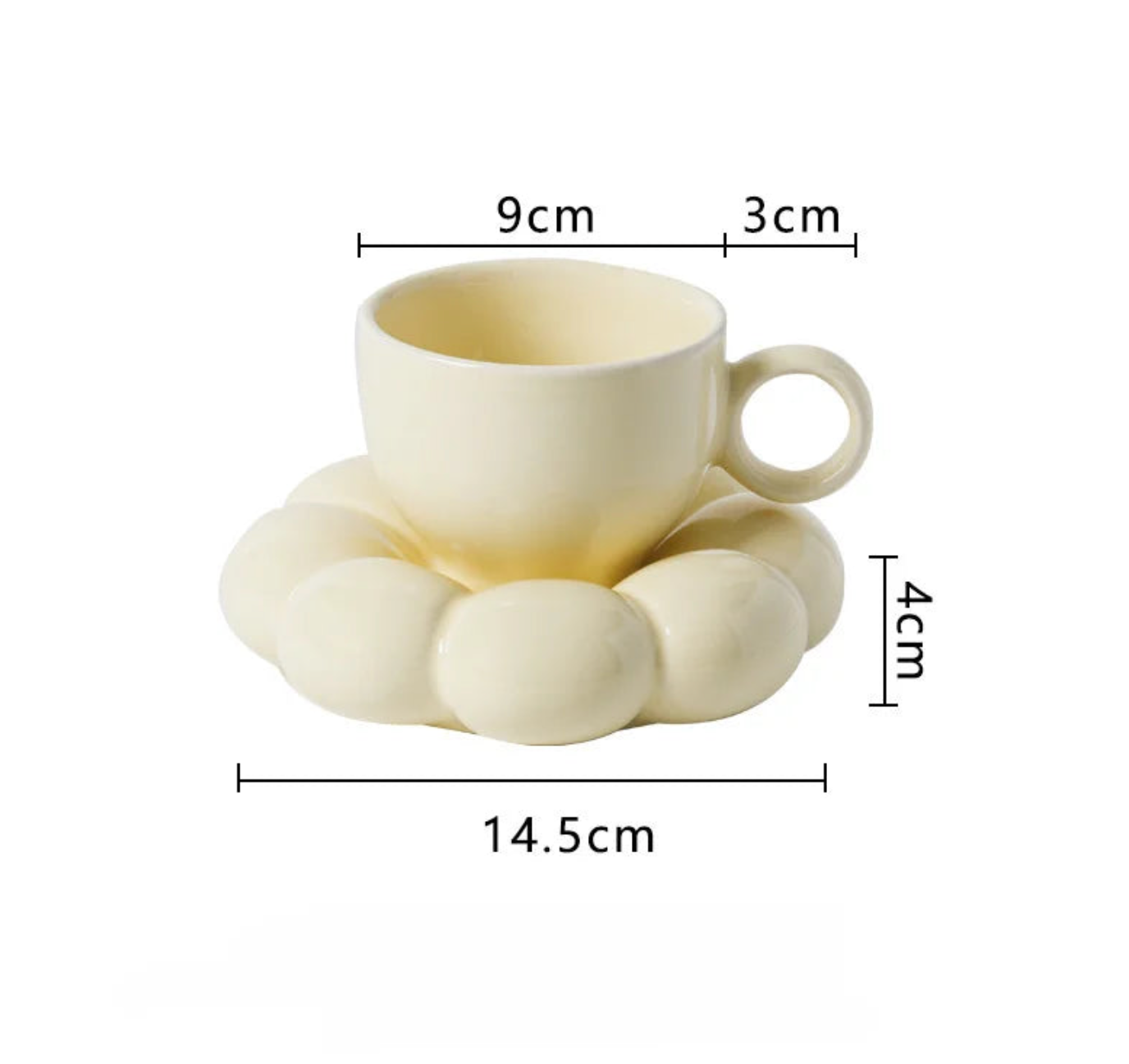 Capri Cloud Ceramic Cup - Cream Yellow