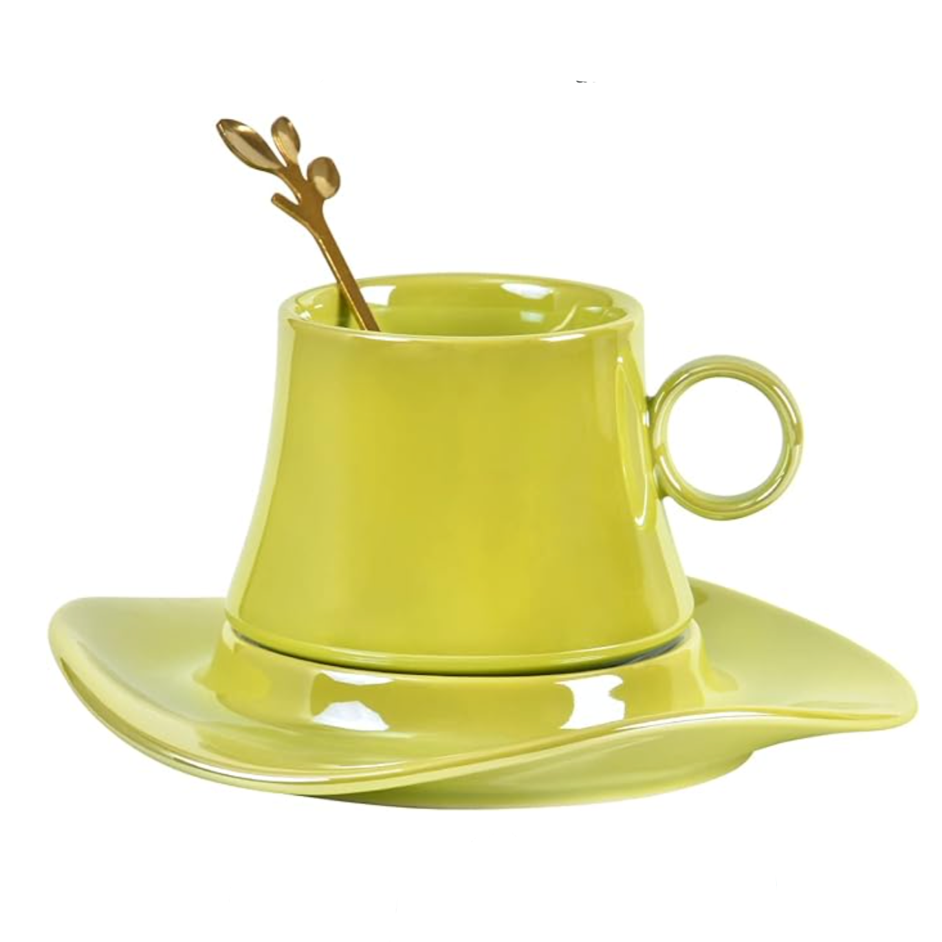 Cali Beach Café Luxury Coffee Cup - Yellow