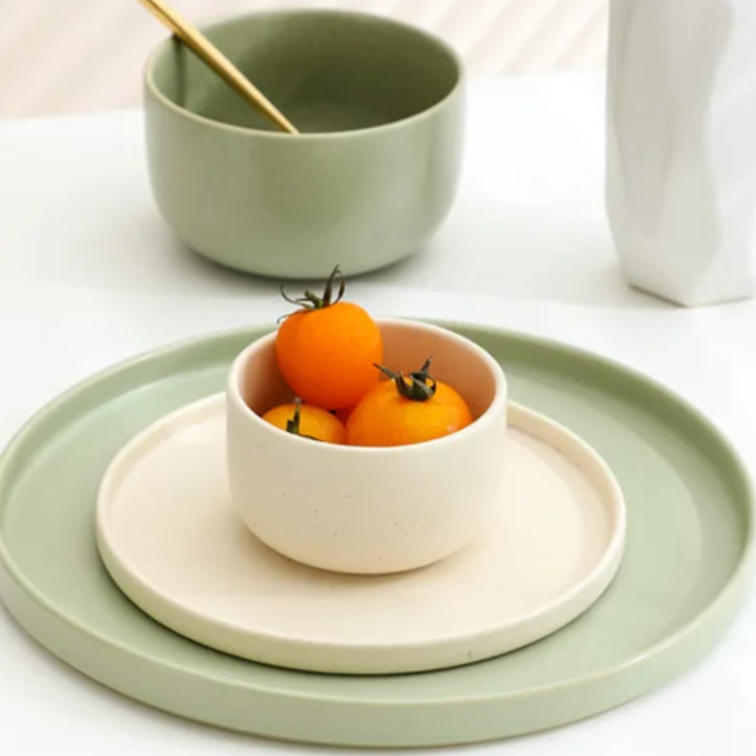 Japanese Ceramic Minimal Dinnerware - Green