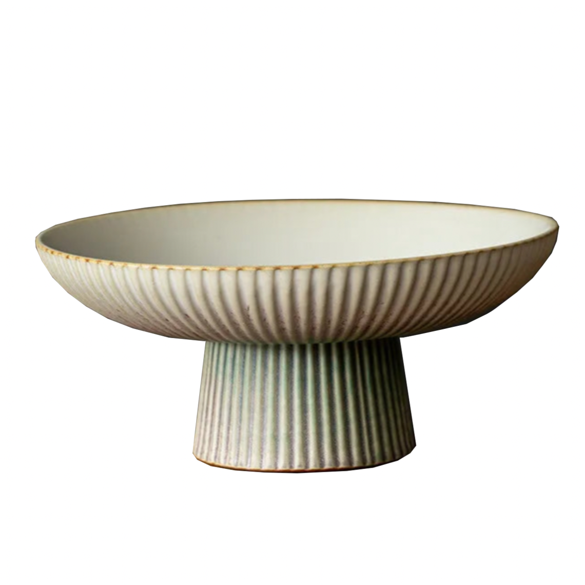 Haruki Vintage Ceramic Display Bowl - Light Earth