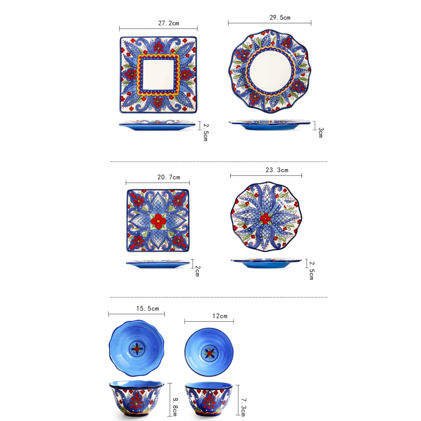 Amalfi Coast Ceramic Art Hand-Painted Dinnerware Set